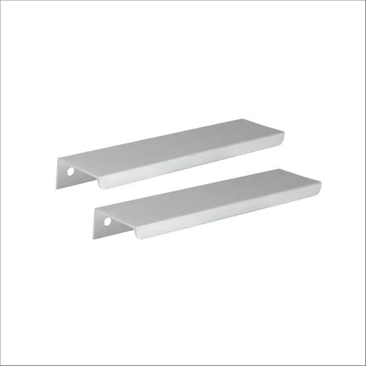 Lot de 2 poignées de meuble Livio, aluminium nickel brossé, entraxe 302 mm