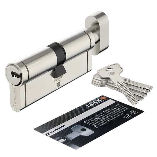 Cylindre de serrure STANDERS Lock+ à bouton L.40 + 40mm 5 clés
