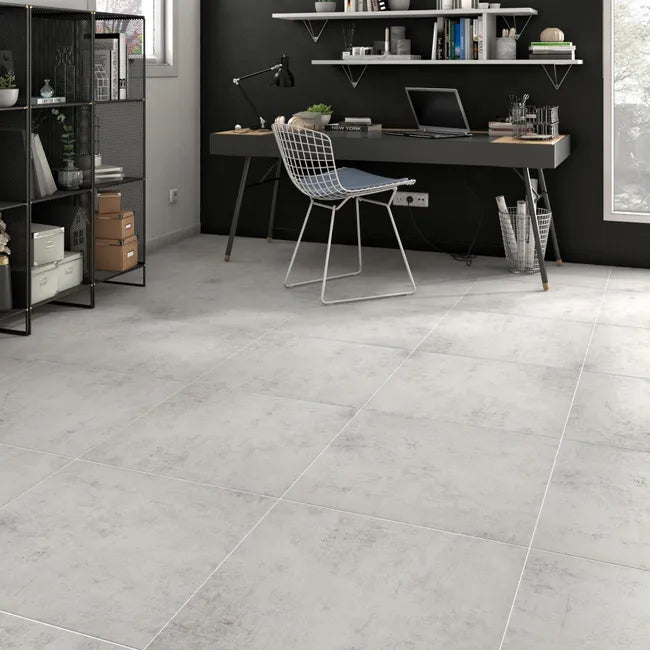 Carrelage mur intérieur / sol intérieureffet béton gris clair Alma l.45 x