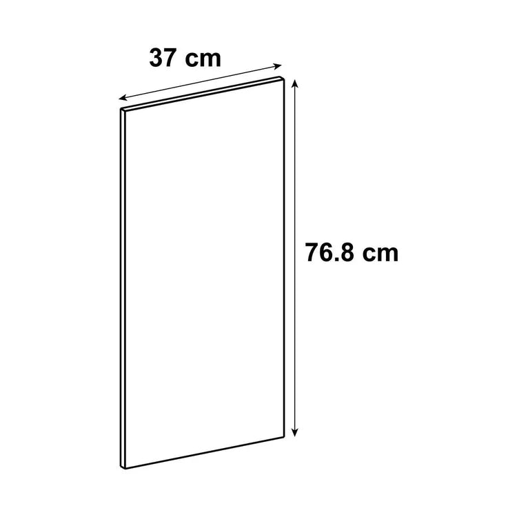 Joue Malmo chêne mat H.76.8 x l.37 cm
