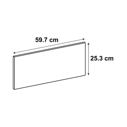 Façade de tiroir de cuisine Hudson stone gris mat H.25.3 x l.59.7 cm