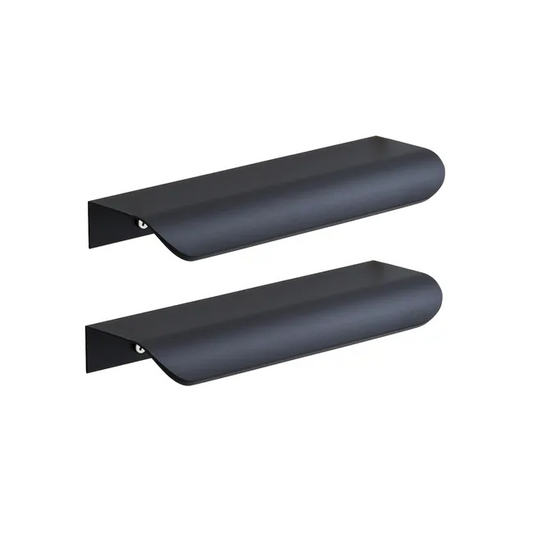 Lot de 2 poignées de meuble INSPIRE Oslo, noir, Aluminium, entraxe 96 mm