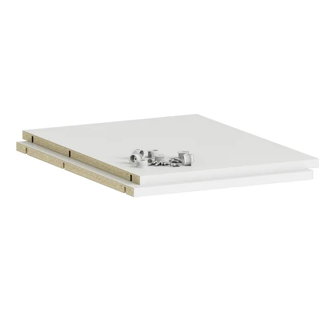 Lot de 2 étagères SPACEO Evo'M P.50 blanc pour caisson L.40 x P.50 cm