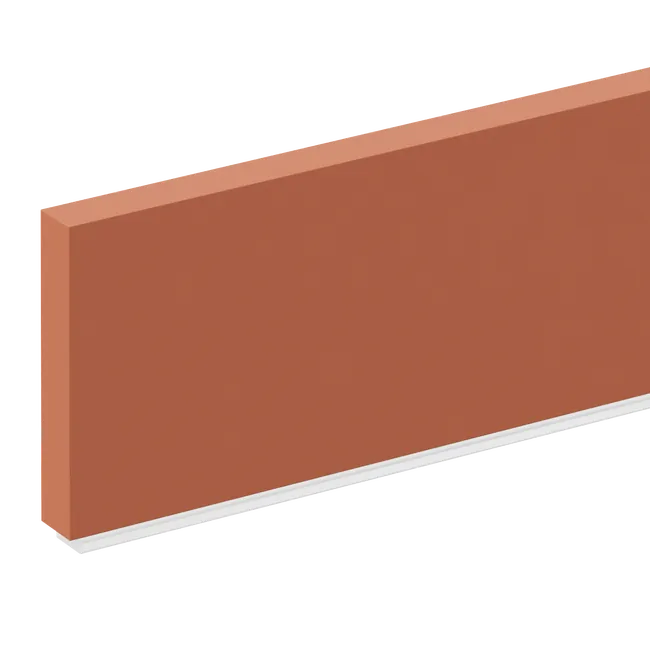 Plinthe de cuisine avec bavette Tokyo, terracotta H.10 x L.240 cm, Ep.19 mm