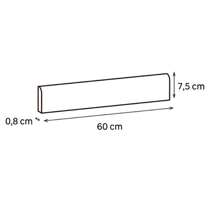 Lot de 2 plinthes carrelage Marbre marron n°84, Ht. x L. 60 cm, Ep.8 mm
