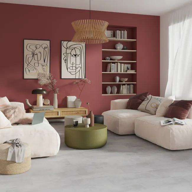 Dalle PVC clipsable forte ARTENS Seren béton clair