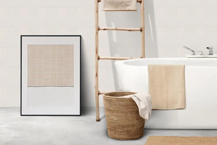 Carrelage mur intérieur effet blanc l.15 x L.15 cm