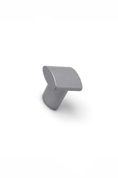Lot de 4 boutons de meuble Carré zamak, argent REI H.25 x l.20 x P.20 mm