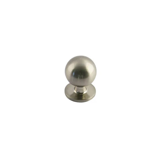 Bouton de meuble rond, zamak nickel, Diam. mm