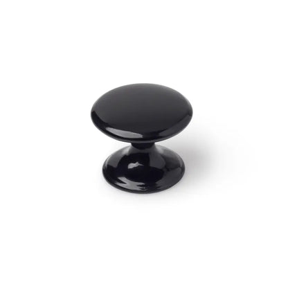 Lot de 4 boutons de meuble Rond zamak, noir REI H.27 x l.33 x P.33 mm