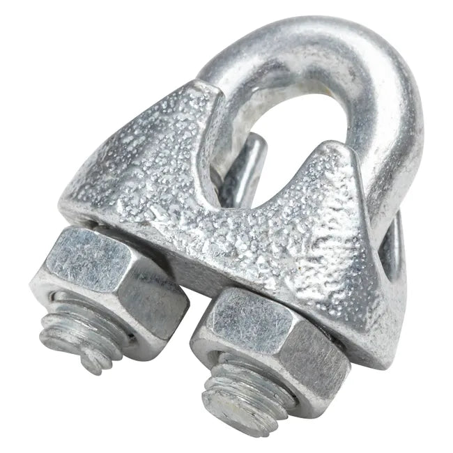 Lot de 2 serre-câbles acier zingué, STANDERS x L.11 x l.20 mm