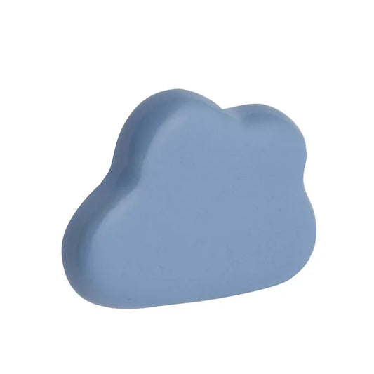 Bouton de meuble figuré Nuage, céramique bleu