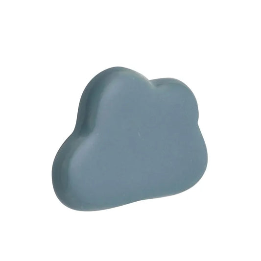 Bouton de meuble figuré Nuage, céramique bleu