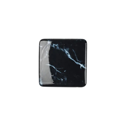 Bouton de meuble Carré, zamak noir peint, l.37 mm