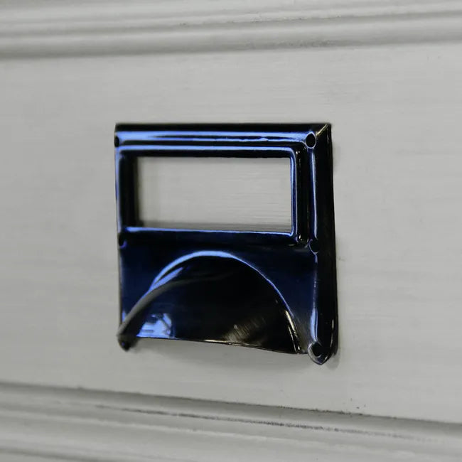 Poignée de meuble Coquille, acier argent nickelé, entraxe 73 mm