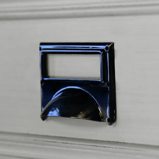 Poignée de meuble Coquille, acier argent nickelé, entraxe 73 mm
