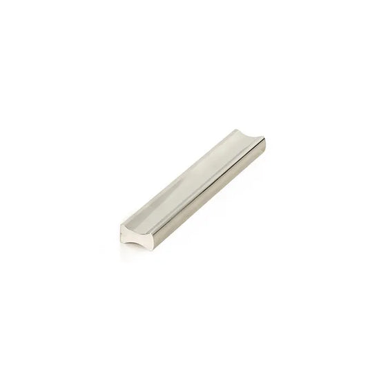 Poignée de meuble Vague, aluminium argent chromé, entraxe 128 mm