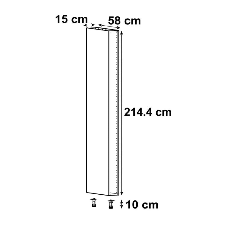 Colonne de cuisine DELINIA ID blanc H.214.4 x l.15 x P.58 cm