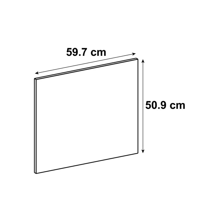 Porte de cuisine Venise 2 taupe mat H.50.7 x l.59.7 cm