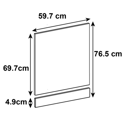 Porte de lave-vaisselle Boston bleu marine mat H.74.6 x l.59.7 cm