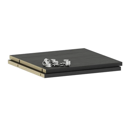 Lot de 2 étagères SPACEO Evo'M noir pour caisson + angle L.40 x P.38 cm