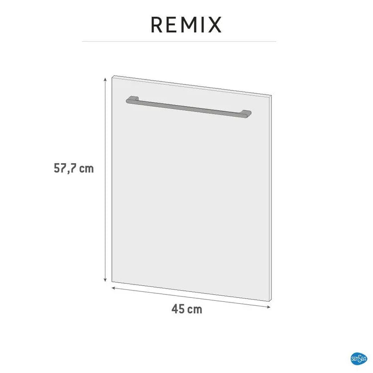 Porte de meuble de salle de bains gris granit l.45 x H.57.7 cm Remix