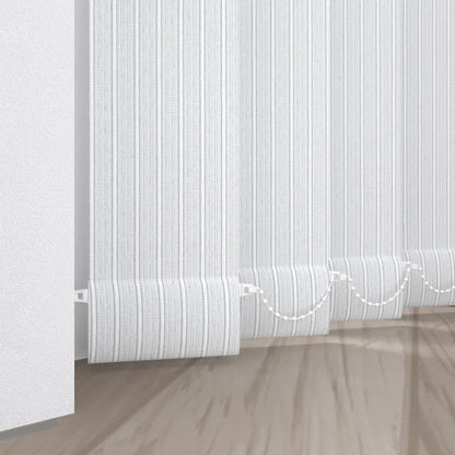 Lot de 5 lamelles de store californien Pure, l.8.9 x H.260 cm, blanc line