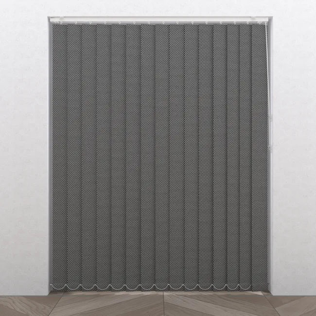 Lot de 5 lamelles de store californien Pure, l.8.9 x H.260 cm, gris natking