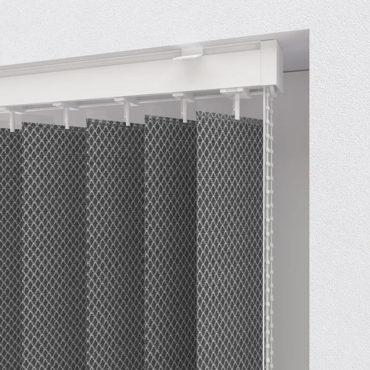 Lot de 5 lamelles de store californien Pure, l.8.9 x H.260 cm, gris natking