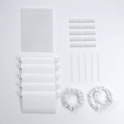 Lot de 5 lamelles de store californien Pure, l.8.9 x H.260 cm, blanc