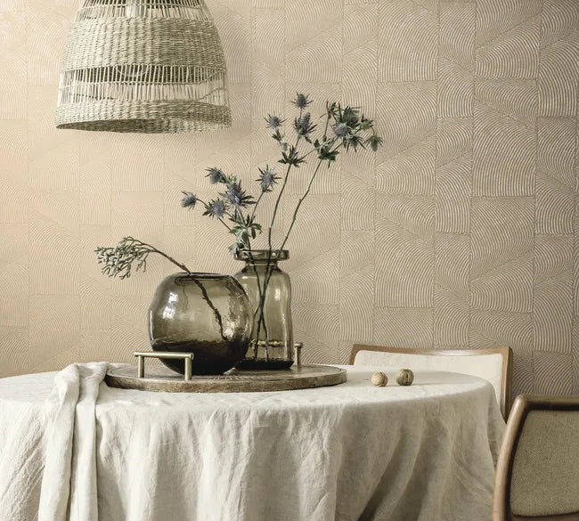 Papier peint intissé Désert craquelé beige