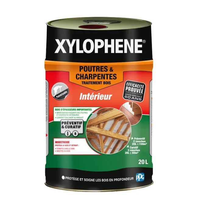 Traitement du bois intérieur Poutre et charpente XYLOPHENE 20L