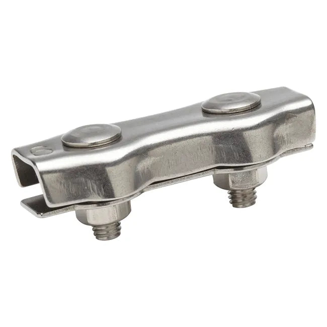 Lot de 2 serre-câbles inox, STANDERS, Diam.6 x L.60 x l.25 mm