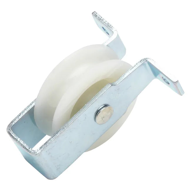 Poulie acier zingué, STANDERS, Diam.40 x L.55 x l.40 mm