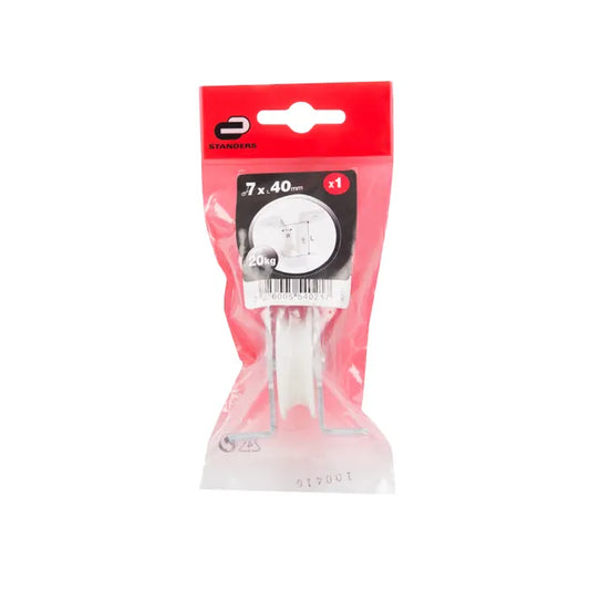 Poulie acier zingué, STANDERS, Diam.40 x L.55 x l.40 mm
