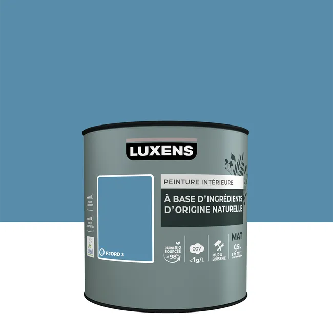 Peinture mur, boiserie fjord 3 mat LUXENS Biosourcée 0.5L