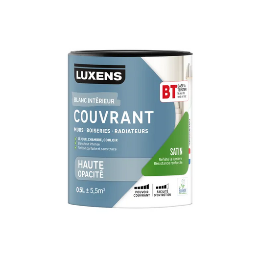 Base T / Machine à teinter / Peint Blanc couvrant sat LUXENS 0.5 L