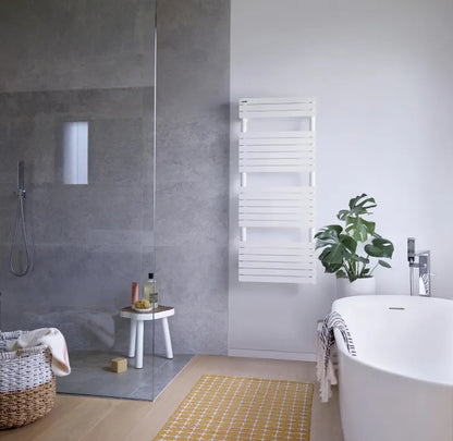 Sèche-serviettes eau chaude ACOVA, 586 W, H.118.8 x l.50 cm Ancélia blanc