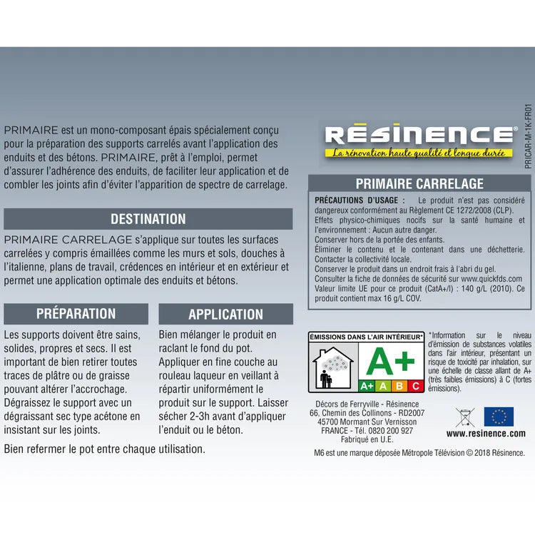 Sous-couche Pour carrelage RÉSINENCE 1L