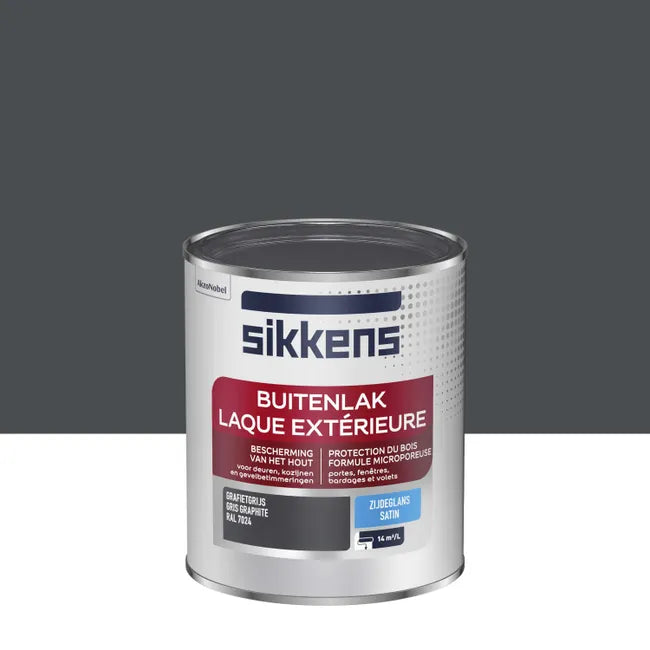 Peinture extérieure bois SIKKENS gris graphite satiné 0.75l