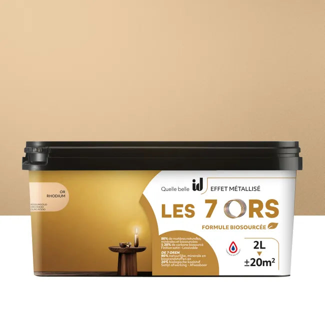 Peinture à effet 7 ors ID, rhodium, métallisé, 2L