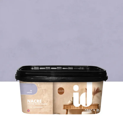 Peinture à effet Nacre ID, cassis, velours, 2 l