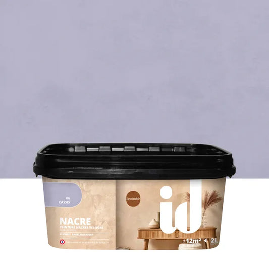 Peinture à effet Nacre ID, cassis, velours, 2 l