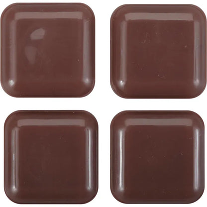 Assortiment 4 Patin de pied de meuble en plastique à clouer 3M l.24 x 24 mm