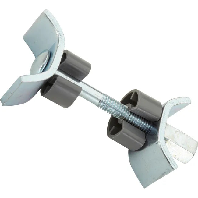 Lot de 2 raccords de plan de travail acier chromé HETTICH, l.65 mm