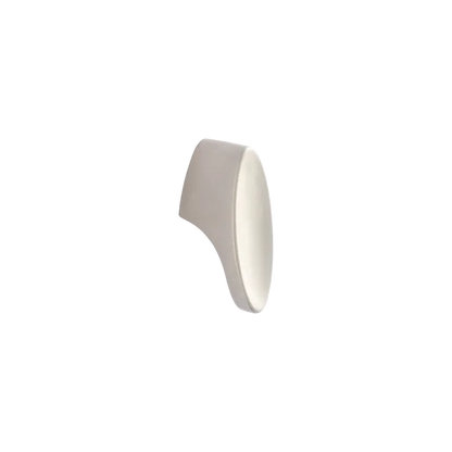 Bouton de meuble ovale Elisse, zamak nickel peint L.15.3 mm