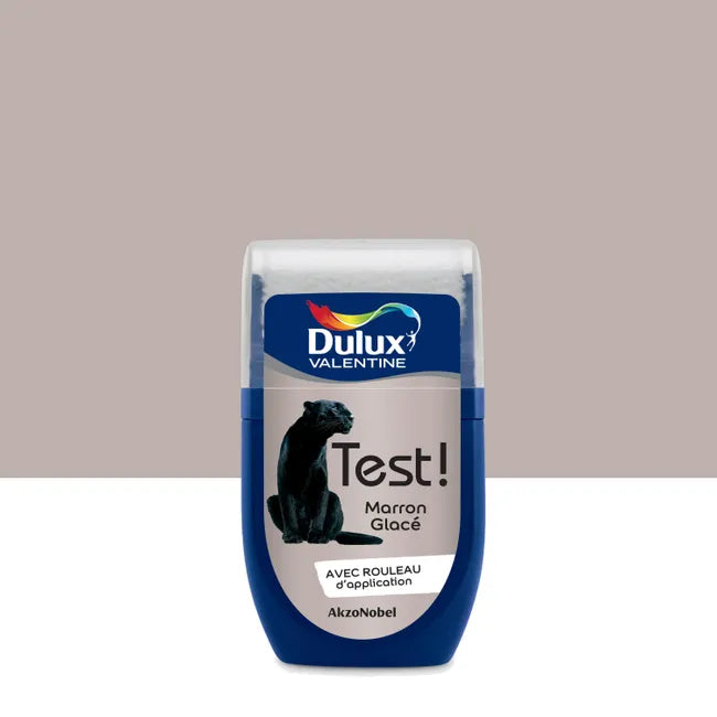 Peinture mur, boiserie marron glacé satin DULUX VALENTINE Crème de couleur 0.03L