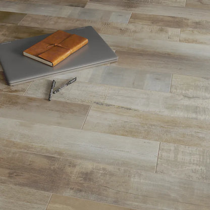 Carrelage sol/mur intérieur effet bois marron naturel Imara l.15 x L.90cm ARTENS