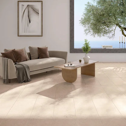 Carrelage sol intérieur effet pierre ivoire Avertino l.30 x L.60