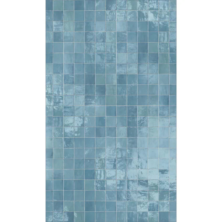Panneau mural ZELLIE BLEU finition brilliante L.125 cm x H.210 cm